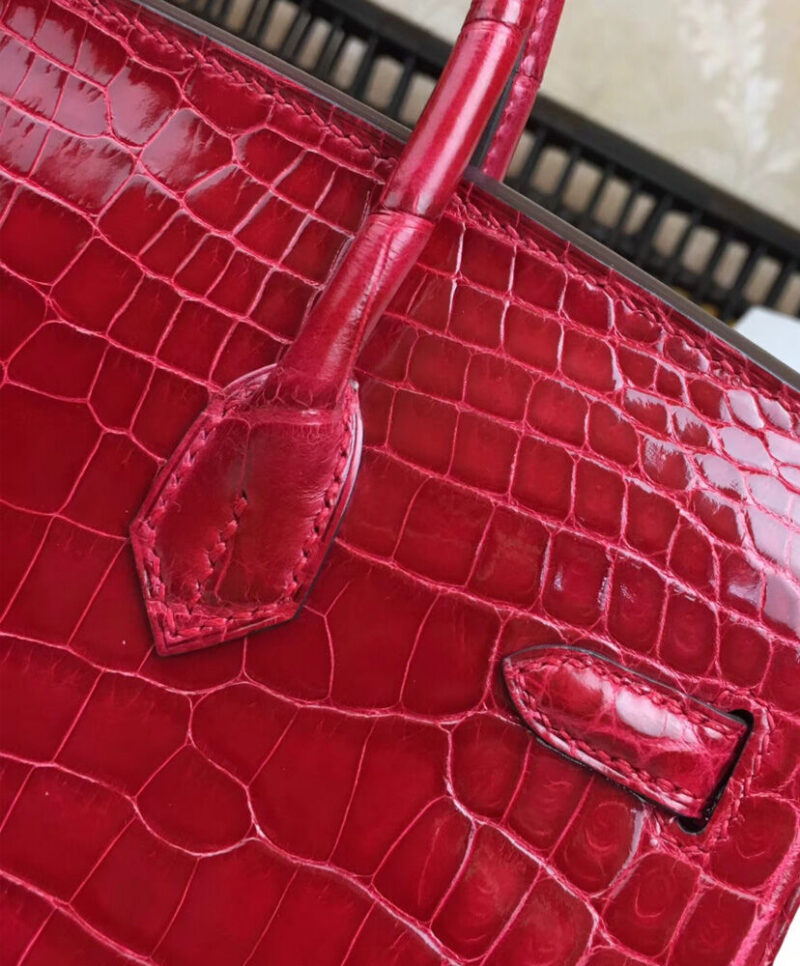 Hermes Birkin 25 Crocodile leather Red
